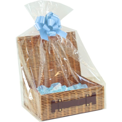 Complete Gift Hamper Kit - (md) Wicker Hampabox / BLUE ACCESSORIES