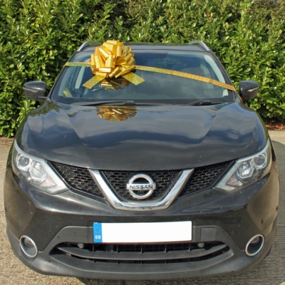 MEGA Giant Car Bow (42cm diameter) with 6m Ribbon - HOLOGRAPHIC GOLD