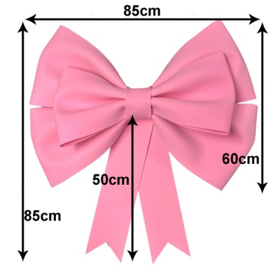 XXL Giant 3D Foam Door Bow - 85cm PINK