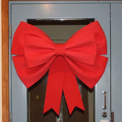 XXL Giant 3D Foam Door Bow - 85cm RED