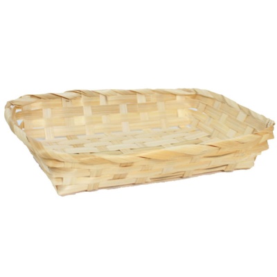 Bamboo Tray Basket - 26x20x5cm