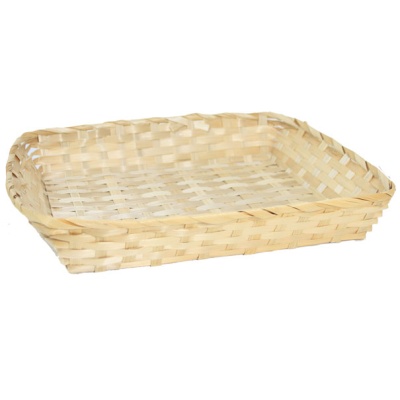 Bamboo Tray Basket - 36x30x6cm