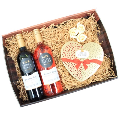 BULK Gift Basket Kit - WOODEN CRATE FOLD-UP TRAY (41cm) / RED ACCESSORIES x 10