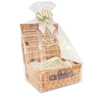 Hamper Gift Basket Kit - 12'' NATURAL HAMPER / CREAM ACCESSORIES