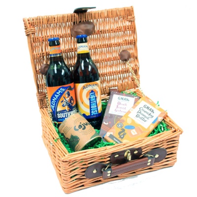 BULK Gift Basket Kit - 12'' NATURAL HAMPER / BLUE ACCESSORIES x10