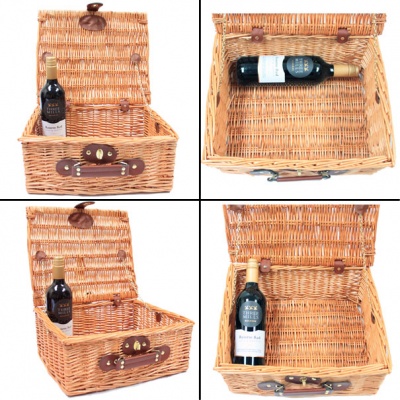 Hamper Gift Basket Kit - 14'' NATURAL HAMPER / GOLD ACCESSORIES