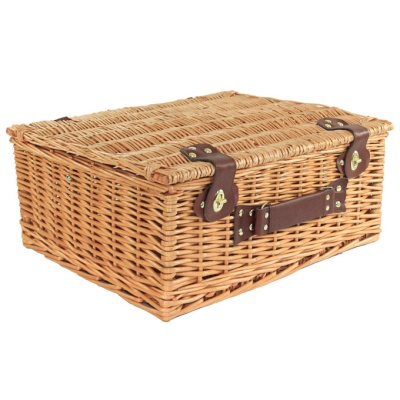 BULK Gift Basket Kit - 18'' NATURAL HAMPER / BLUE ACCESSORIES x10