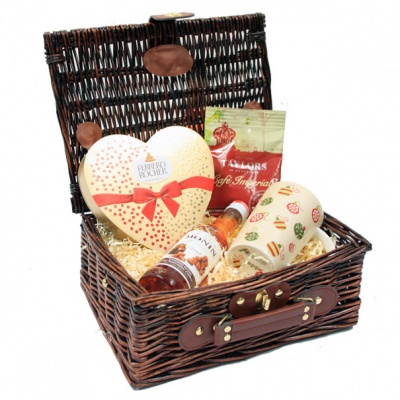 BULK Gift Basket Kit - 12'' VINTAGE BROWN HAMPER / GOLD ACCESSORIES x10