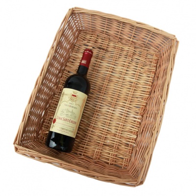 BULK Gift Basket Kit - 47cm WICKER TRAYS / GOLD ACCESSORIES x10