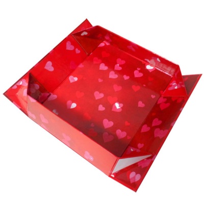 BULK Gift Basket Kit - (Large) HEARTS EASY FOLD TRAYS / RED ACCESSORIES x10