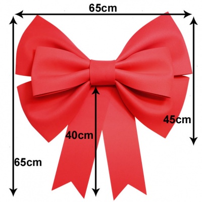 Giant 3D Foam Door Bow - 65cm RED