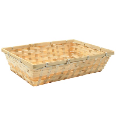 Lightweight BAMBOO Basket / Packing Tray - 20x15x6cm (NATURAL)