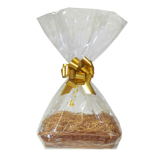 BULK Gift Basket Kit - 41cm WICKER TRAYS / GOLD ACCESSORIES x10