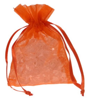 Pk of 10 Organza Bags 12cm x 17cm - ORANGE